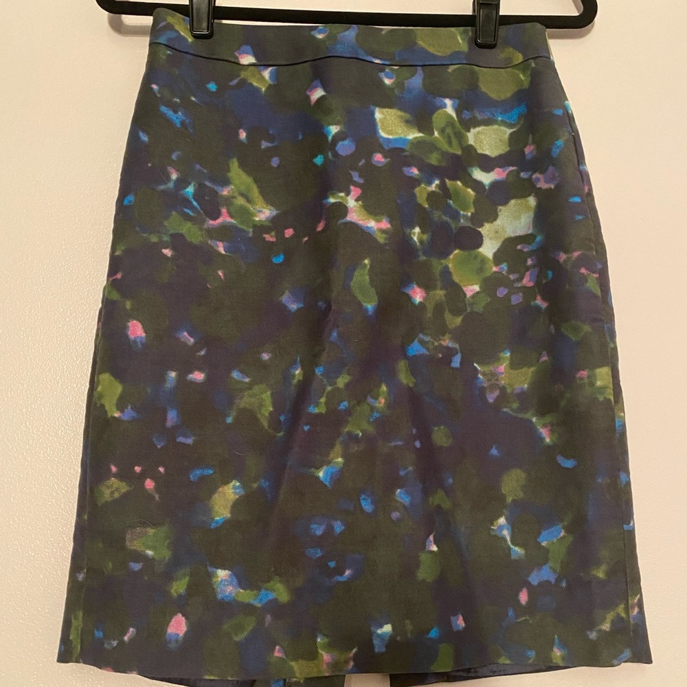 MWOT J Crew Watercolor Pencil Skirt